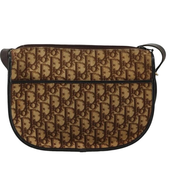 Christian Dior Trotter Canvas Shoulder Bag Brown Auth 108645V - Picture 2 of 14